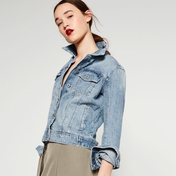 Zara light wash classic denim jacket size XS - Picture 8 of 8